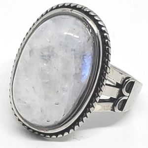 SOLD - Antique Style 925 SS Natural Moonston